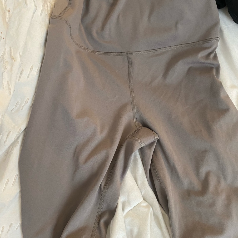 Gray flare/wideleg leggings